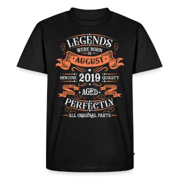 August 2019 anniversary 2019 legends August - Men's Premium Organic T-Shirt - black - Front - Nico (187cm)