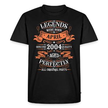 Avril 2004 - T-shirt Premium bio Homme - noir - Devant - Nico (187cm)