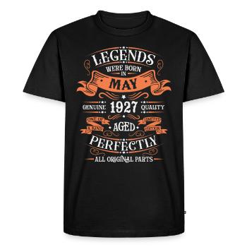 Mai 1927 Anniversaire Vintage Cadeau - T-shirt Premium bio Homme - noir - Devant - Nico (187cm)
