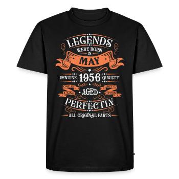 Years of excellence May 1956 Gift - Men's Premium Organic T-Shirt - black - Front - Nico (187cm)