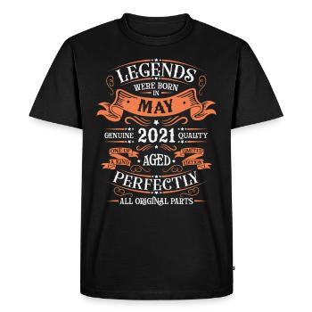 May 2021 Anniversary May 2021 May - Men's Premium Organic T-Shirt - black - Front - Nico (187cm)
