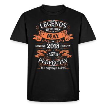 May 2018 Anniversary May 2018 May - Men's Premium Organic T-Shirt - black - Front - Nico (187cm)