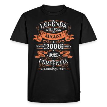 Août 2006 Jubilé 2006 Légendes Août - T-shirt Premium bio Homme - noir - Devant - Nico (187cm)