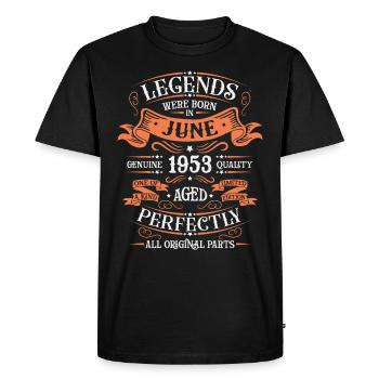 Juin 1953 Original 1953 Anniversaire 1953 Juin - T-shirt Premium bio Homme - noir - Devant - Nico (187cm)