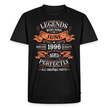Birth month June 1996 - Men's Premium Organic T-Shirt - black - Front - Nico (187cm)