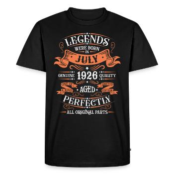 Born in July 1926 - Men's Premium Organic T-Shirt - black - Front - Nico (187cm)