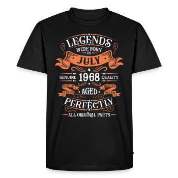 July 1968 Birthday - Men's Premium Organic T-Shirt - black - Front - Nico (187cm)