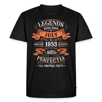 JUILLET 1953 - T-shirt Premium bio Homme - noir - Devant - Nico (187cm)