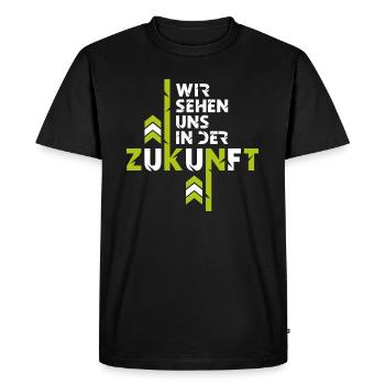 À bientôt dans le futur - T-shirt Premium bio Homme - noir - Devant - Nico (187cm)