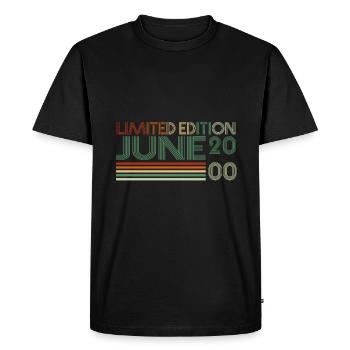23rd Birthday June Vintage 2000 Vintage - Men's Premium Organic T-Shirt - black - Front - Nico (187cm)