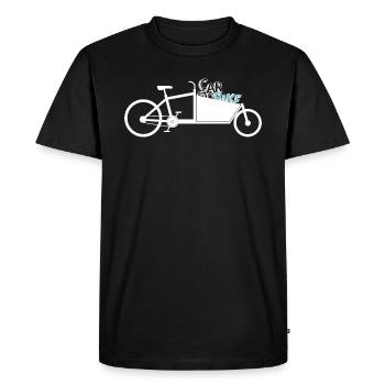 Cargo bike Cargo Bike - T-shirt Premium bio Homme - noir - Devant - Nico (187cm)