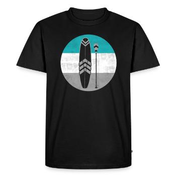SUP Board &Pagaie - Stand-Up Paddle Paddling - T-shirt Premium bio Homme - noir - Devant - Nico (187cm)