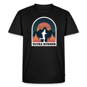 Ultra Run "Ultra Runner" gift for ultra runners - Men's Premium Organic T-Shirt - black - Front - Nico (187cm)