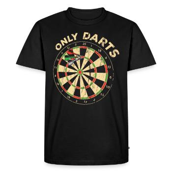 Dartboard retro Dart Dartscheibe Darts Bullseye - Men's Premium Organic T-Shirt - black - Front - Nico (187cm)