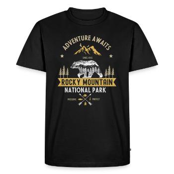 Parc national des - T-shirt Premium bio Homme - noir - Devant - Nico (187cm)
