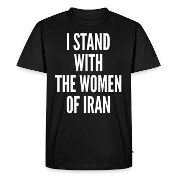 Je me tiens aux côtés des femmes d’Iran, d’Iran Azadi, - T-shirt Premium bio Homme - noir - Devant - Nico (187cm)