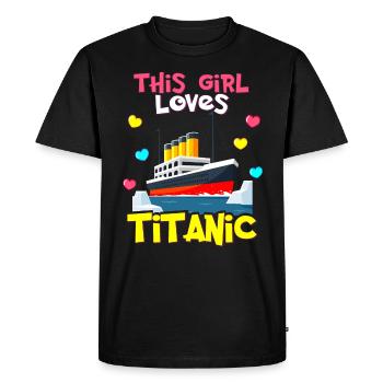 RMS Titanic Gifts for Girls Titanic Lovers Ship - Men's Premium Organic T-Shirt - black - Front - Nico (187cm)
