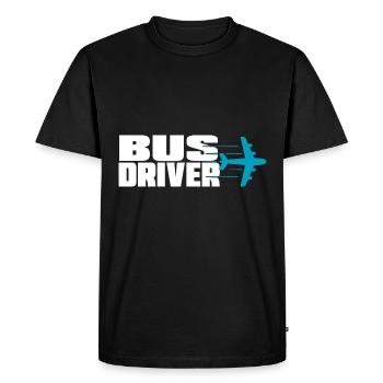 Chauffeur d’avion - Pilote d’avion Voyage Voyage - T-shirt Premium bio Homme - noir - Devant - Nico (187cm)