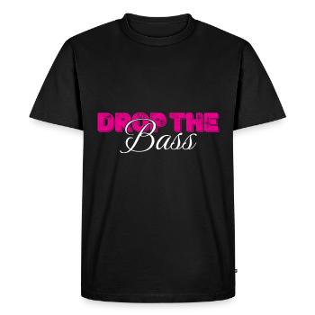 Drop the Bass Music Lover Statement - Men's Premium Organic T-Shirt - black - Front - Nico (187cm)