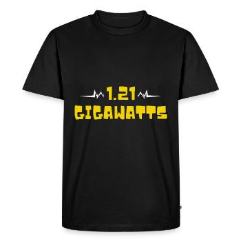 1.21 Gigawatt. Zurück in die Zukunft. Zeitmaschine - Männer Premium Bio T-Shirt - Schwarz - Vorne - Nico (187cm)