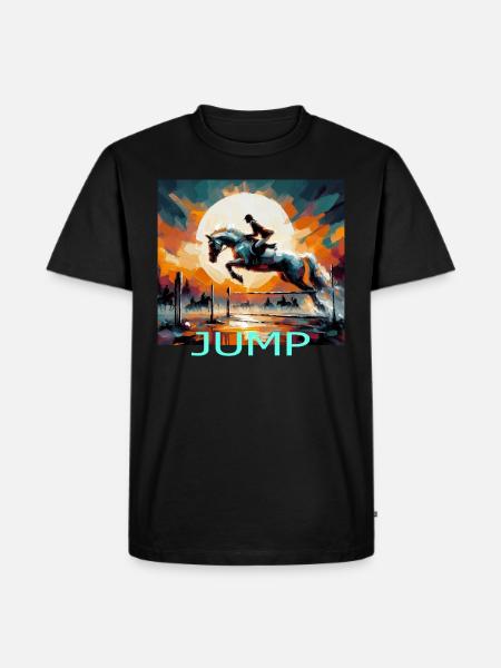 Horse - Männer Premium Bio T-Shirt - Schwarz