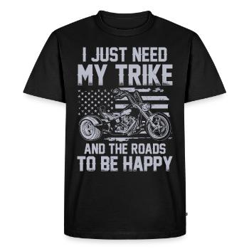 Trike - T-shirt Premium bio Homme - noir - Devant - Nico (187cm)