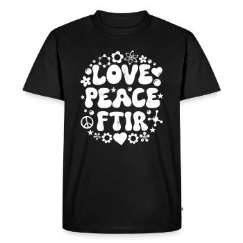 Spectroscopie de Fourier FTIR Love Vintage - T-shirt Premium bio Homme - noir - Devant - Nico (187cm)