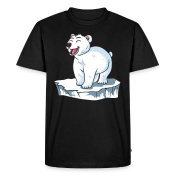 Ours polaire sur la banquise ours polaire - T-shirt Premium bio Homme - noir - Devant - Nico (187cm)