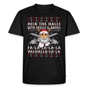 Pull de Noël moche Viking amusant - T-shirt Premium bio Homme - noir - Devant - Nico (187cm)