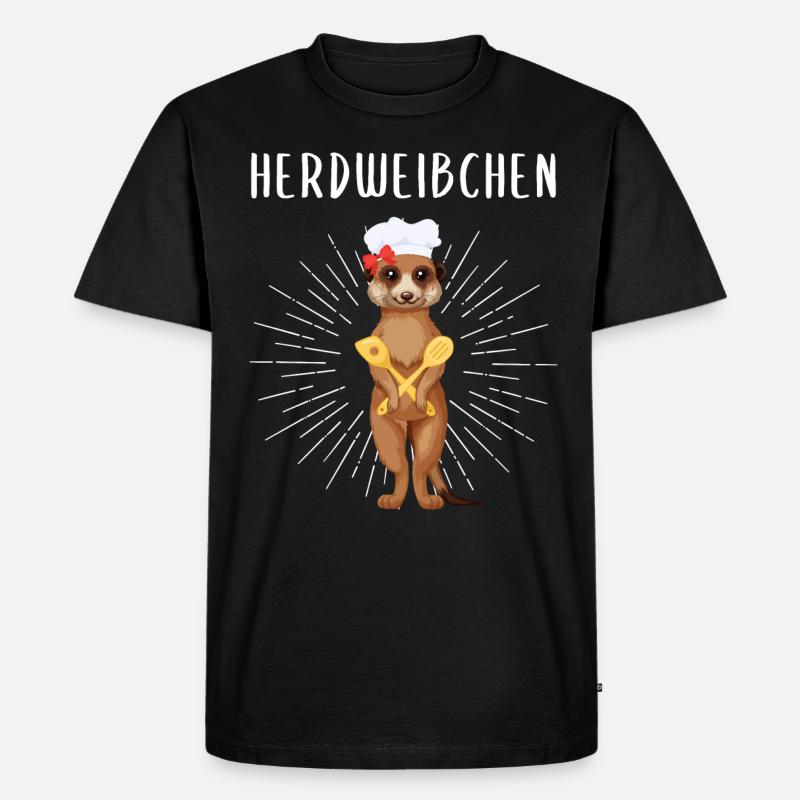 Herdweibchen - Erdmännchen als Herdmännchen - Männer Premium Bio T-Shirt - Schwarz