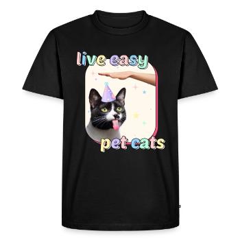 Cat Memes - Bad Luck Pet Cats - Men's Premium Organic T-Shirt - black - Front - Nico (187cm)
