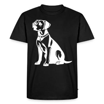 Silhouette de chien beagle - T-shirt Premium bio Homme - noir - Devant - Nico (187cm)