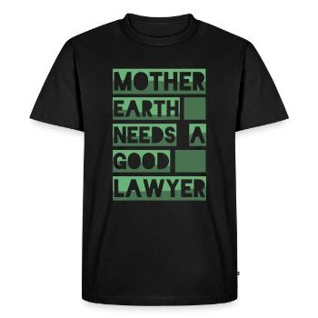 Mother Earth - Men's Premium Organic T-Shirt - black - Front - Nico (187cm)