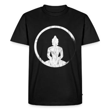 Buddha circle - Men's Premium Organic T-Shirt - black - Front - Nico (187cm)