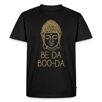 Sois Bouddha - T-shirt Premium bio Homme - noir - Devant - Nico (187cm)