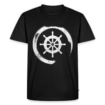 Roue de fortune du dharma - T-shirt Premium bio Homme - noir - Devant - Nico (187cm)