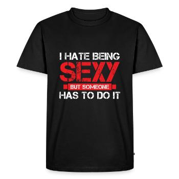 Be sexy - Men's Premium Organic T-Shirt - black - Front - Nico (187cm)