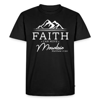 Move mountains - Men's Premium Organic T-Shirt - black - Front - Nico (187cm)