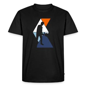 raquette de tennis - T-shirt Premium bio Homme - noir - Devant - Nico (187cm)