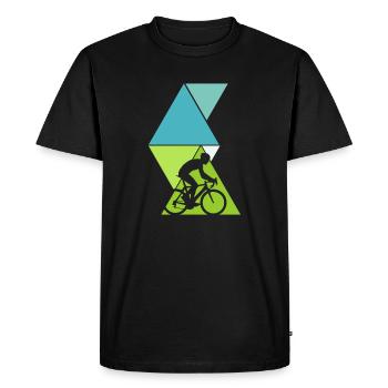 roue - T-shirt Premium bio Homme - noir - Devant - Nico (187cm)