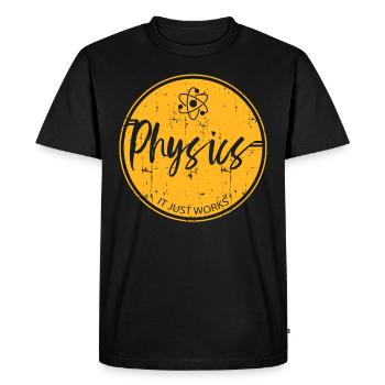 physics - Men's Premium Organic T-Shirt - black - Front - Nico (187cm)