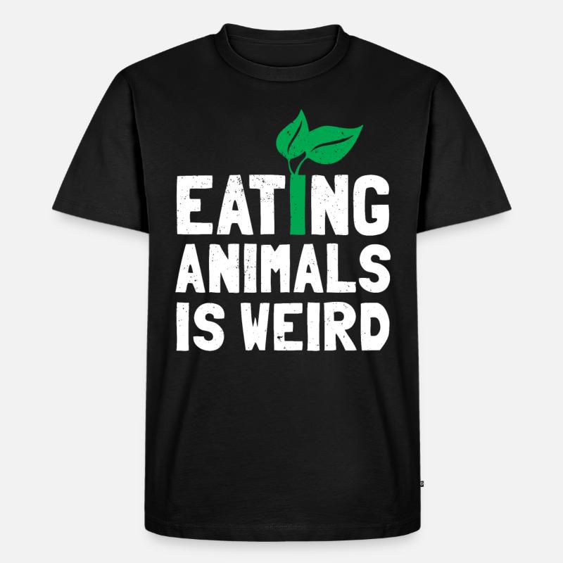 Vegetarier - Männer Premium Bio T-Shirt - Schwarz