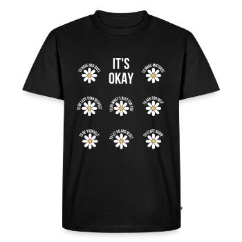 C’est normal Santé mentale Dépression - T-shirt Premium bio Homme - noir - Devant - Nico (187cm)