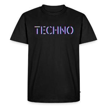 Techno Rave Festival Electro Music Raver - T-shirt Premium bio Homme - noir - Devant - Nico (187cm)