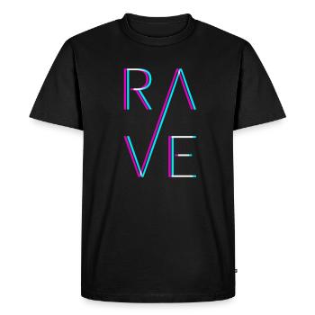 Techno Rave Festival Electro Music Raver - T-shirt Premium bio Homme - noir - Devant - Nico (187cm)