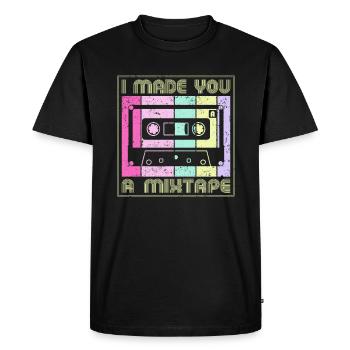 80s 90s Cassette Mixtape Retro Funny - T-shirt Premium bio Homme - noir - Devant - Nico (187cm)