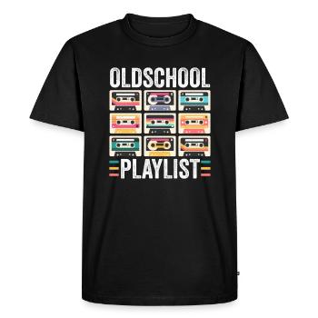 80s 90s Cassette Mixtape Retro Funny - T-shirt Premium bio Homme - noir - Devant - Nico (187cm)