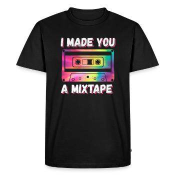 80s 90s Cassette Mixtape Retro Funny - T-shirt Premium bio Homme - noir - Devant - Nico (187cm)