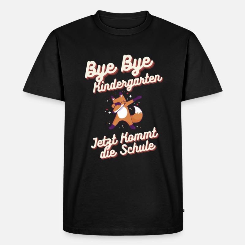 Bye Bye Kindergarten - Männer Premium Bio T-Shirt - Schwarz