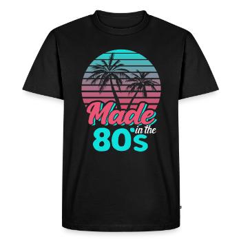 Made In The 80s Retro Carnival 80s Theme Party - T-shirt Premium bio Homme - noir - Devant - Nico (187cm)